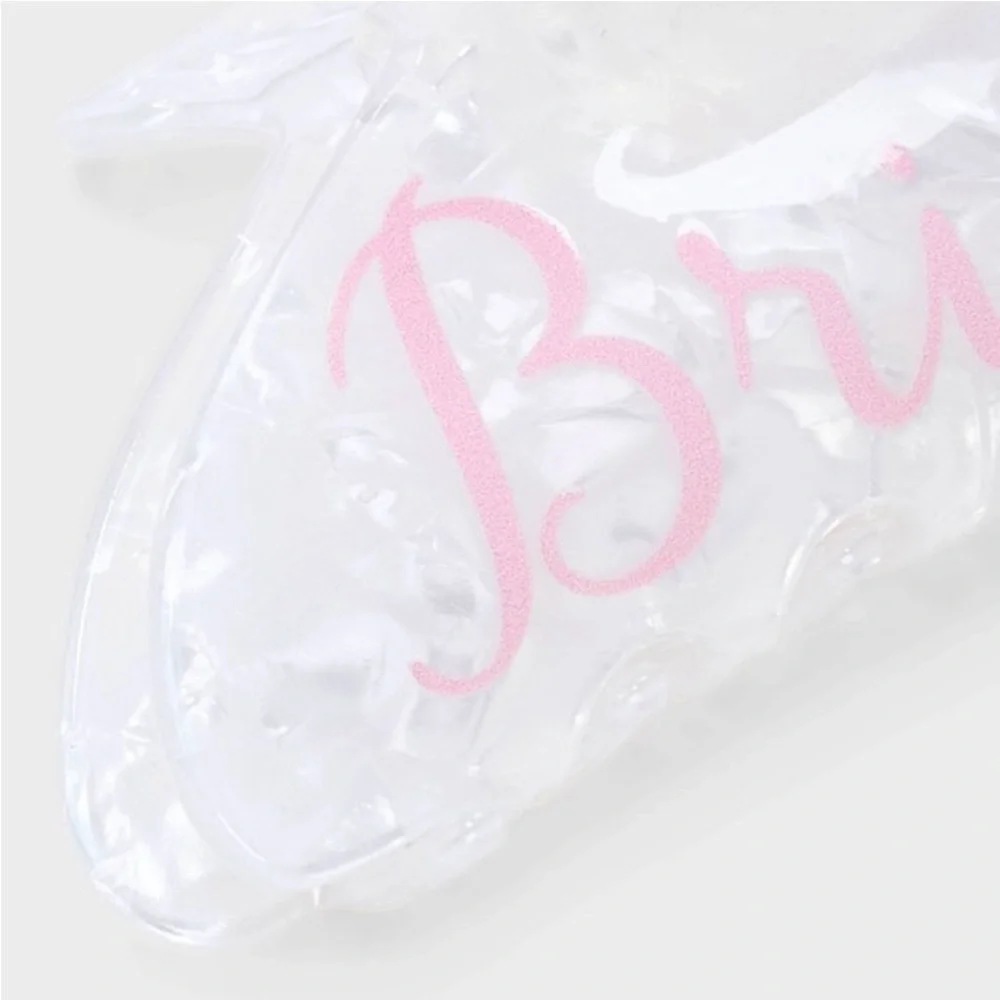 NWT White Bridal claw clip with Pink BRIDE detail